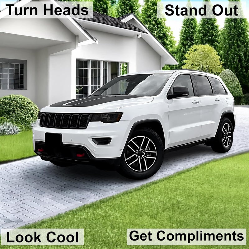 BOGAR TECH DESIGNS Tinted Head Light Overlay Tint Compatible with Jeep Grand Cherokee 2014-2021, Dark - Image 2